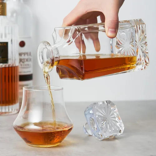 Miniatura 6 de True Clarity - Decantador de whisky con tapón, decantador de licor de vidrio para bourbon, escocés, vodka, licores, artículos esenciales de la cueva