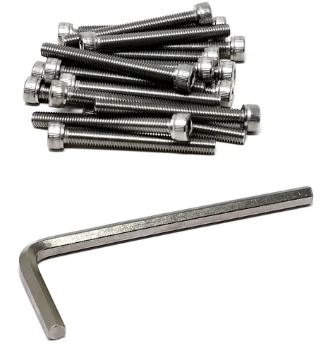 Miniatura 235 de iexcell 25 piezas M4 x 60/65/70/75/3.150 in paso de rosca 0.028 in acero inoxidable 304 cabeza hexagonal Tornillos Tornillos surtido Kit