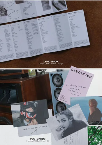 Miniatura 4 de WEVERSE POB BTS V LAYOVER Álbum VER.1: VERDE + VER.2: AZUL + VER.3: PURPLE - 3 Ver Set + Tarjeta de regalo de tienda K-POP sellada