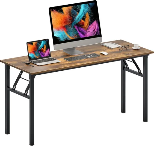Miniatura 11 de Need AC5AW - Escritorio pequeño plegable, resistente y robusto para computadora, oficina en casa, dormitorios y espacios pequeños, no requiere Roble