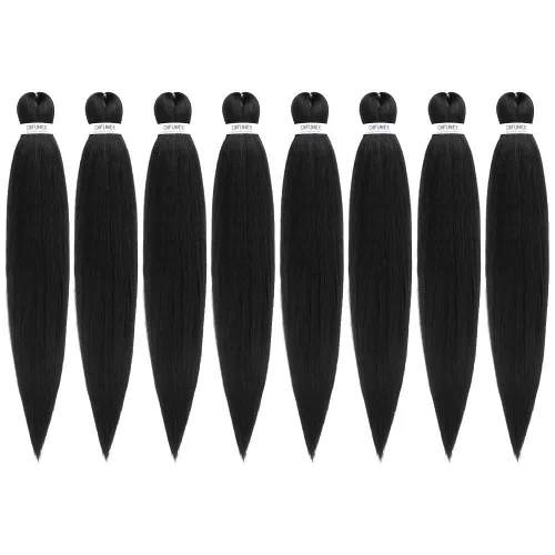 Miniatura 34 de Cabello trenzado preestirado - 12 pulgadas, 8 paquetes, cabello trenzado natural negro corto para trenzas torcidas o trenzas en caja, extensiones