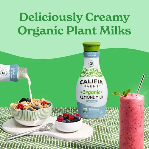 Miniatura 5 de Califia Farms - Leche de avena orgánica original, 48 oz, sin lácteos, a base de plantas, vegana, sin OGM, leche de avena orgánica USDA