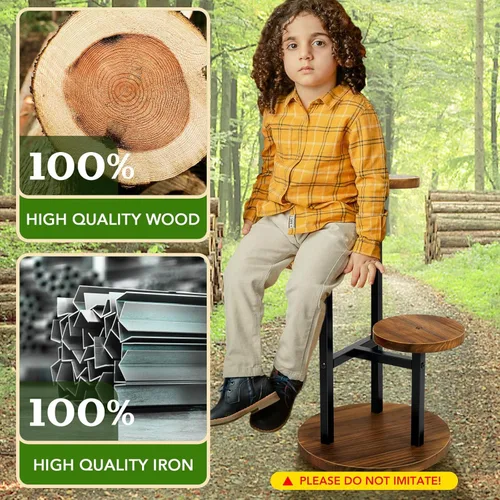 Miniatura 7 de AUGOSTA - Soporte para plantas de 3 niveles, estante alto de metal y madera para exhibición en interiores y exteriores, soporte para macetas