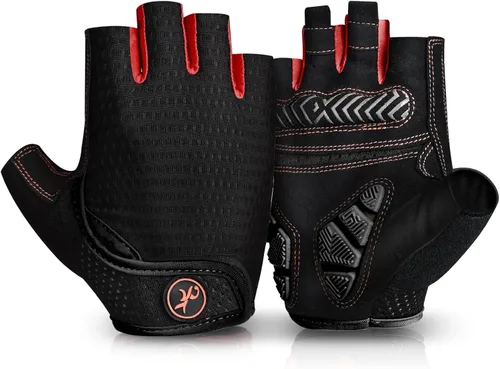MOREOK Guantes de ciclismo para hombresmujeres-almohadilla de gel de 0.197 in Guantes de ciclismo de medio dedo para ciclismo, levantamiento de