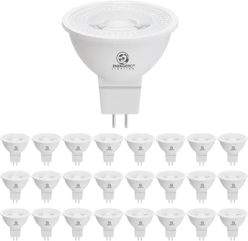 Miniatura 8 de Energetic - Bombilla LED MR16 regulable de 5 W y 12 V, equivalente a halógeno de 50 W, CRI 90+, base de dos pines GU5.3, ángulo de haz de 40 grados