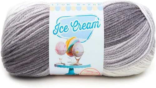 Miniatura 16 de Lion Brand Yarn, Hilo para Bebé Ice Cream para tejer, ganchillo y manualidades, Baseball Nut, 1 paquete, fibra acrílica colorida de peso DK