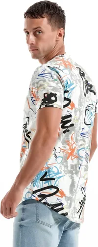 Miniatura 4 de YININF Camiseta de manga corta con estampado hipster hip hop para hombre