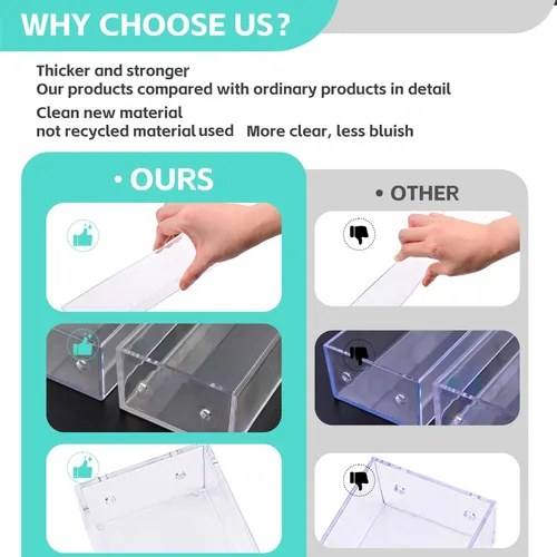 Miniatura 4 de Soporte de estante de 3 capas de acrílico transparente para organizador de esmalte de uñas, almacenamiento de aceite esencial, gafas de sol