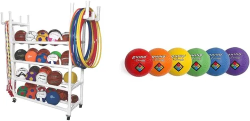 Champion Sports Paquete de almacenamiento de pelota y equipo para patio de recreo