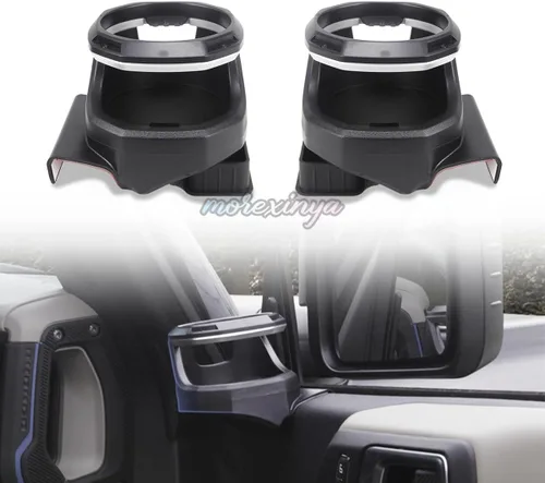 Miniatura 10 de Portavasos de ventana para Ford Bronco de 2/4 puertas 2021 2022 2023 hasta 30 onzas antideslizante de 2 lados para bebidas de automóvil, soporte