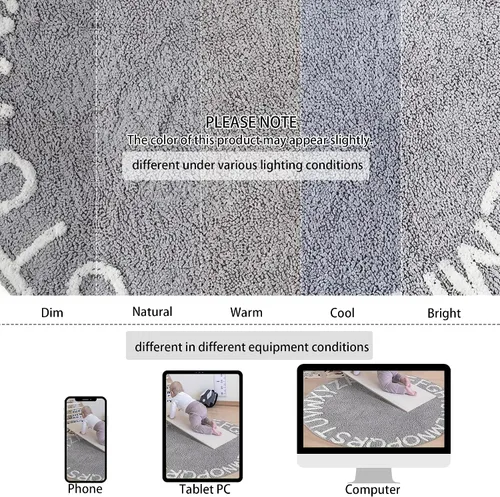 Miniatura 8 de blue page ABC - Alfombra para habitación de niños, alfombra circular para bebé, niño y niña