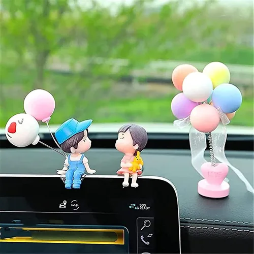 Miniatura 13 de Decoración de coche de acción de caricaturas para parejas, lindos adornos para coche, accesorios para carro, decoración interior del automóvil lindo