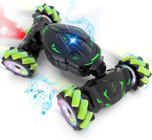 Miniatura 12 de Auto de acrobacias RC con detección de gestos, juguetes para niños de 6 a 12 años, auto controlado por gestos de la mano con control remoto