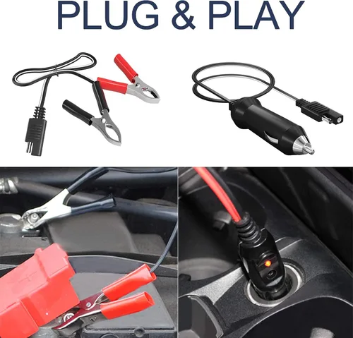 Miniatura 8 de SUNAPEX Cargador de batería solar de 5 vatios para coche, 12 voltios, impermeable, alimentado por energía solar, cargador y mantenedor, cargador