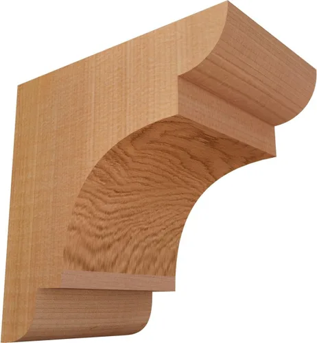 Miniatura 40 de Ekena Millwork COR04X12X12NEB00RWR 4 pulgadas de ancho x 12 pulgadas de profundidad x 12 pulgadas de alto New Brighton Rough Sawn Corbel, cedro rojo