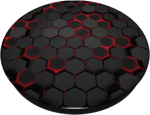 Miniatura 2 de Soporte de botón para teléfono celular, color rojo y negro, PopSockets, PopGrip estándar