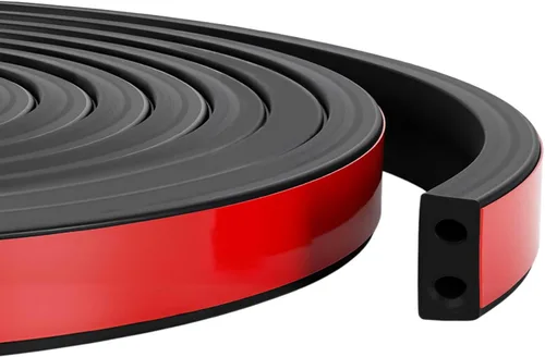 Miniatura 10 de Pangda Tira de sellado de goma rectangular de 20 pies con cinta autoadhesiva, 0.75 pulgadas de ancho x 0.5 pulgadas de alto, burlete de goma