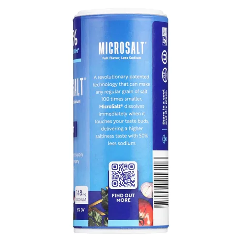 Miniatura 13 de Microsalt 50 % menos de sal de sodio, sustituto de sal regular, sal de condimento para cocinar, condimentar y hornear, sabor completo, menos sodio