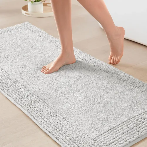Miniatura 39 de Madison Park Splendor - Alfombra de baño reversible 100% algodón con mechones, 3000 GSM, calidad hotelera, lujosa, felpa, pelo medio, tapete de baño