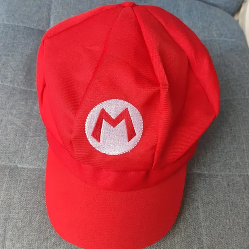 Miniatura 8 de Super Mario Bros Sombrero Luigi Gorra Cosplay para niños y adultos, disfraz de Halloween de béisbol, anime, unisex, 2 unidades, 22.83-23.62 pulgadas