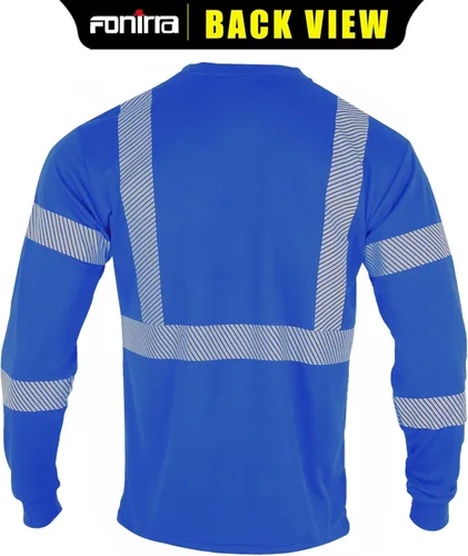 Miniatura 3 de FONIRRA 3 piezas de camisetas reflectantes de seguridad de alta visibilidad para hombres con manga larga camisas de trabajo de construcción ANSI