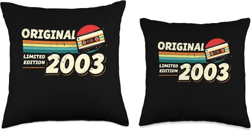 Miniatura 3 de Retro Limited Edition 2003 Cassette Tape 23rd Birthday Throw Pillow