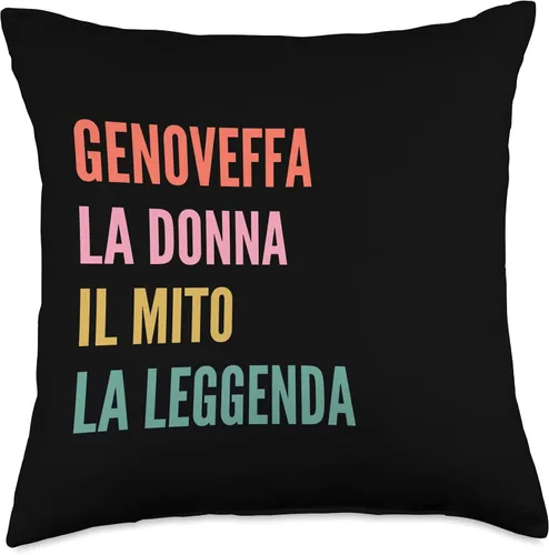 Miniatura 5 de Disegni Di Nomi Italiani Divertenti Per Genoveffa Genoveffa - Almohada italiana divertida con el nombre, 16 x 16 pulgadas, multicolor
