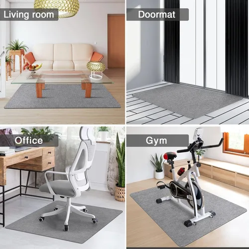 Miniatura 6 de Placoot Tapete para silla de escritorio para suelo de madera dura y azulejos, 55 x 35 pulgadas, tapete para silla de oficina para sillas rodantes