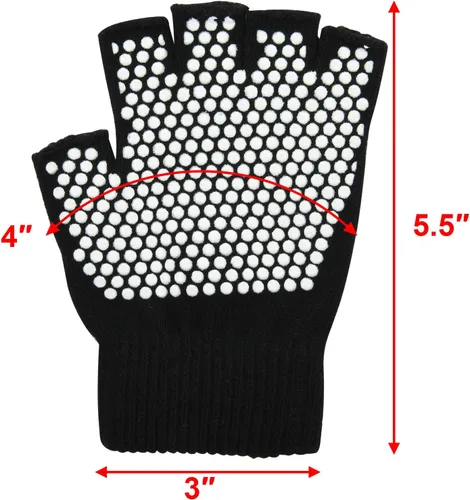 Miniatura 3 de Cosmos 2 pares de guantes de yoga y pilates antideslizantes para mujer, barra, ballet, bikram guantes de entrenamiento y entrenamiento