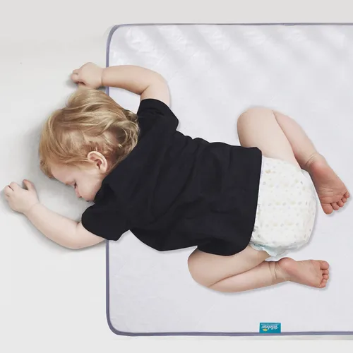 Miniatura 6 de Protector de colchón impermeable para cuna de 27 x 38 pulgadas, antideslizante y resistente, almohadilla de cama de incontinencia de 4 capas