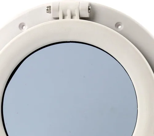 Miniatura 4 de Amarine made 2 piezas de ventana de barco yate apertura redonda Portlight Porthole 8.5 pulgadas, orificio de puerta de ventana de repuesto - vidrio