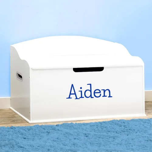Miniatura 5 de DIBSIES Caja de juguetes personalizada Creative Wonders, serie Signature para niños, 30 x 19.25 x 18 pulgadas, tapa de cierre suave (blanco)