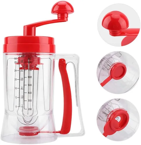 Miniatura 4 de Dispensador de masa, ABS manual de mano para panqueques magdalenas mezclador de masa dispensador licuadora máquina herramienta para hornear