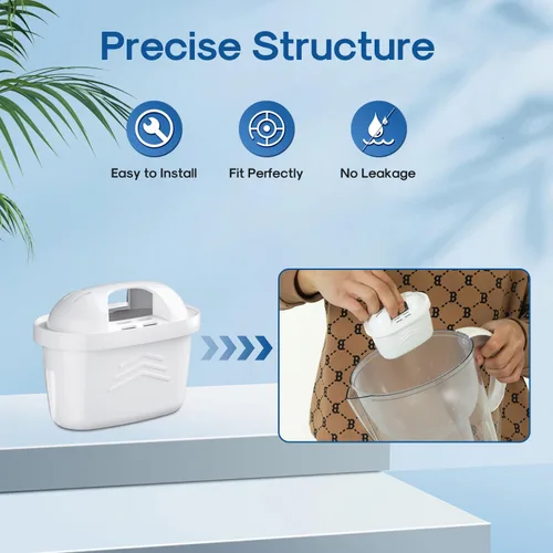 Miniatura 6 de ICEPURE 1001122 Repuesto para filtros de agua para jarra Brita Maxtra+/Maxtra/Mava, 1001122, 1001495, sistema de filtración de 7 etapas