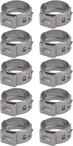 Miniatura 7 de SharkBite - Anillo de abrazadera de 1/2 pulgada, accesorios de fontanería de acero inoxidable, tubo PEX, PE-RT, UC953A