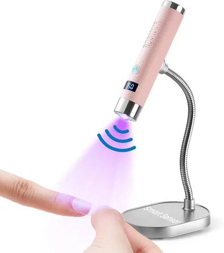 Miniatura 10 de Mini Lámpara UV para Uñas de Gel - Lámpara de Curación Rápida de Flash Manual con Soporte - Recargable Lámpara UV LED de Curación con Sensor
