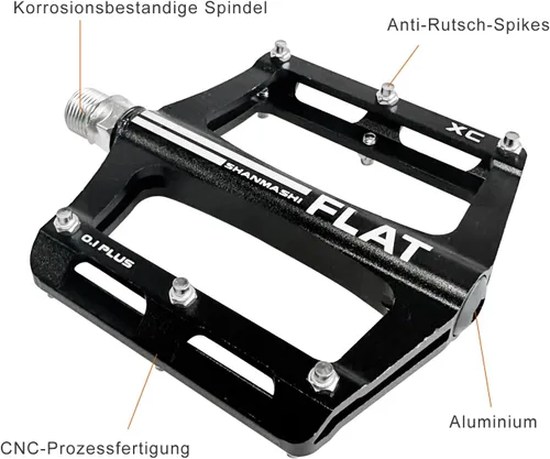 Miniatura 3 de UPANBIKE Pedales de rodamiento de bicicleta de montaña 9/16 '' huso de aleación de aluminio plataforma plana para bicicleta de carretera BMX MTB