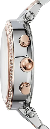 Miniatura 2 de Michael Kors Parker MK6141 - Reloj de dos tonos para mujer Azul Patchwork Reloj de cuarzo cronógrafo