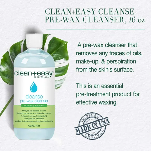 Miniatura 3 de Clean + Easy Cleanse - Limpiador previo a la depilación con cera, elimina cualquier rastro de aceites y maquillaje antes de la depilación