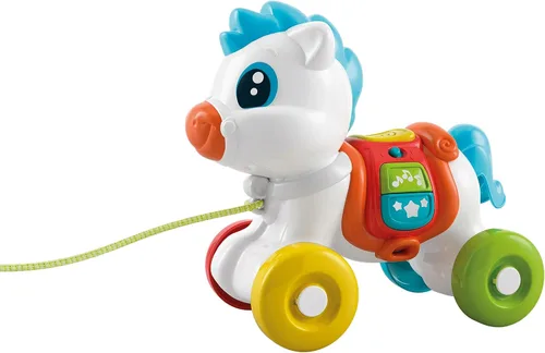 Miniatura 4 de Clementoni - Baby Pony Sempre con Me Remolque Interactivo, Animal to Tirar, Juego para Motorabilidad, Primeros Pasos, Aprendiendo a Caminar, Niños 6