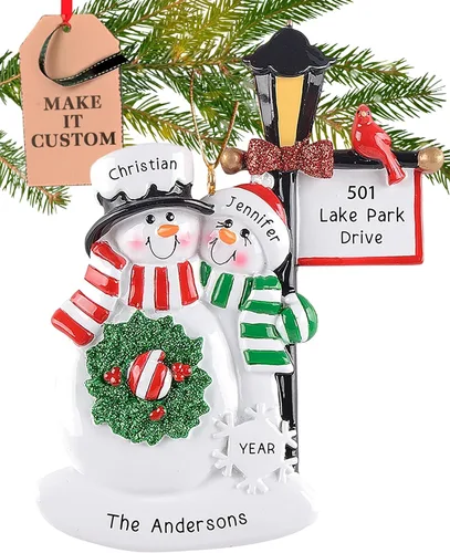 Miniatura 10 de Adorno personalizado para pareja 2026 Adornos de Navidad personalizados de Mr & Mrs Santa para árbol Regalo de recuerdo personalizado
