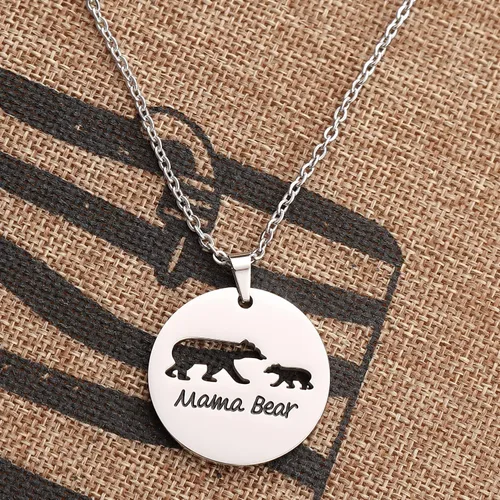 Miniatura 5 de Kivosliviz - Collar de mamá oso y mamá, collar de oso de mamá, para mujer, joyería de regalo para madre, mamá, mamá y mamá