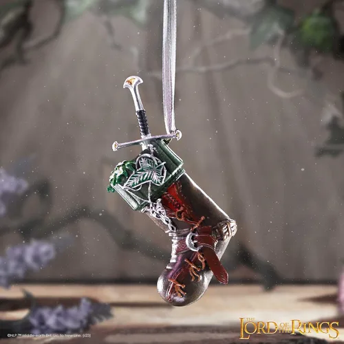 Miniatura 7 de Nemesis Now Lord of The Rings Aragorn - Adorno colgante de calcetín de 3.5 in, resina, con licencia oficial de El Señor de los Anillos, fundido
