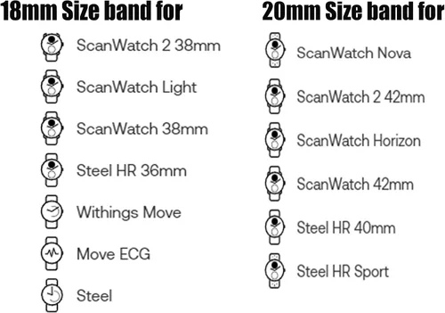 Miniatura 2 de Compatible con Withings Smartwatch Bands, Lamshaw 0.709 in, 0.787 in, acero inoxidable, correa de repuesto de metal para hombres y mujeres
