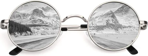 Miniatura 39 de CGID Gafas de sol unisex polarizadas redondas E01 Lennon