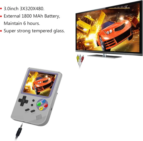 Miniatura 8 de RG300 - Consola de juegos de mano retro con sistema de código abierto, consola de juegos retro 16G + tarjeta TF 32G Videojuegos de mano 3 pulgadas