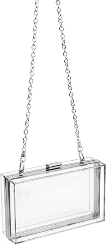 Miniatura 7 de Bolsa cuadrada de noche, de acrílico transparente Jelly para mujer, bonita bolsa de hombro para cenas, fiestas, viajes.