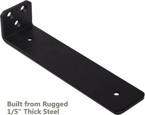 Miniatura 4 de NEODROP Paquete de 4 soportes de estante flotante de 6 pulgadas, soportes de estante ocultos de alta resistencia para estante pequeño, estante