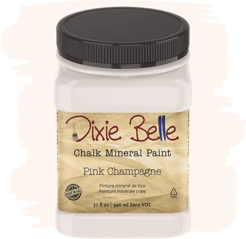 Miniatura 374 de Dixie Belle Paint Company - Pintura con acabado de tiza para muebles, color negro (Caviar), 1 galón, 128 fl oz, pintura mineral color rosa intenso