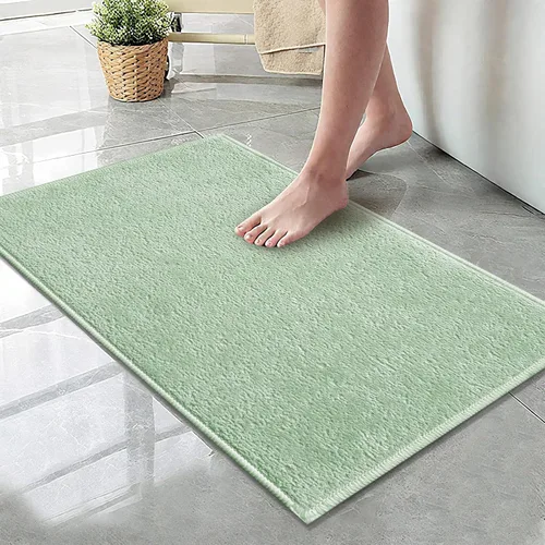 Miniatura 7 de Tapete de baño antideslizante, absorbente, de secado rápido, de pelo bajo, para debajo de la puerta, tapete de baño para fregadero, bañera, ducha